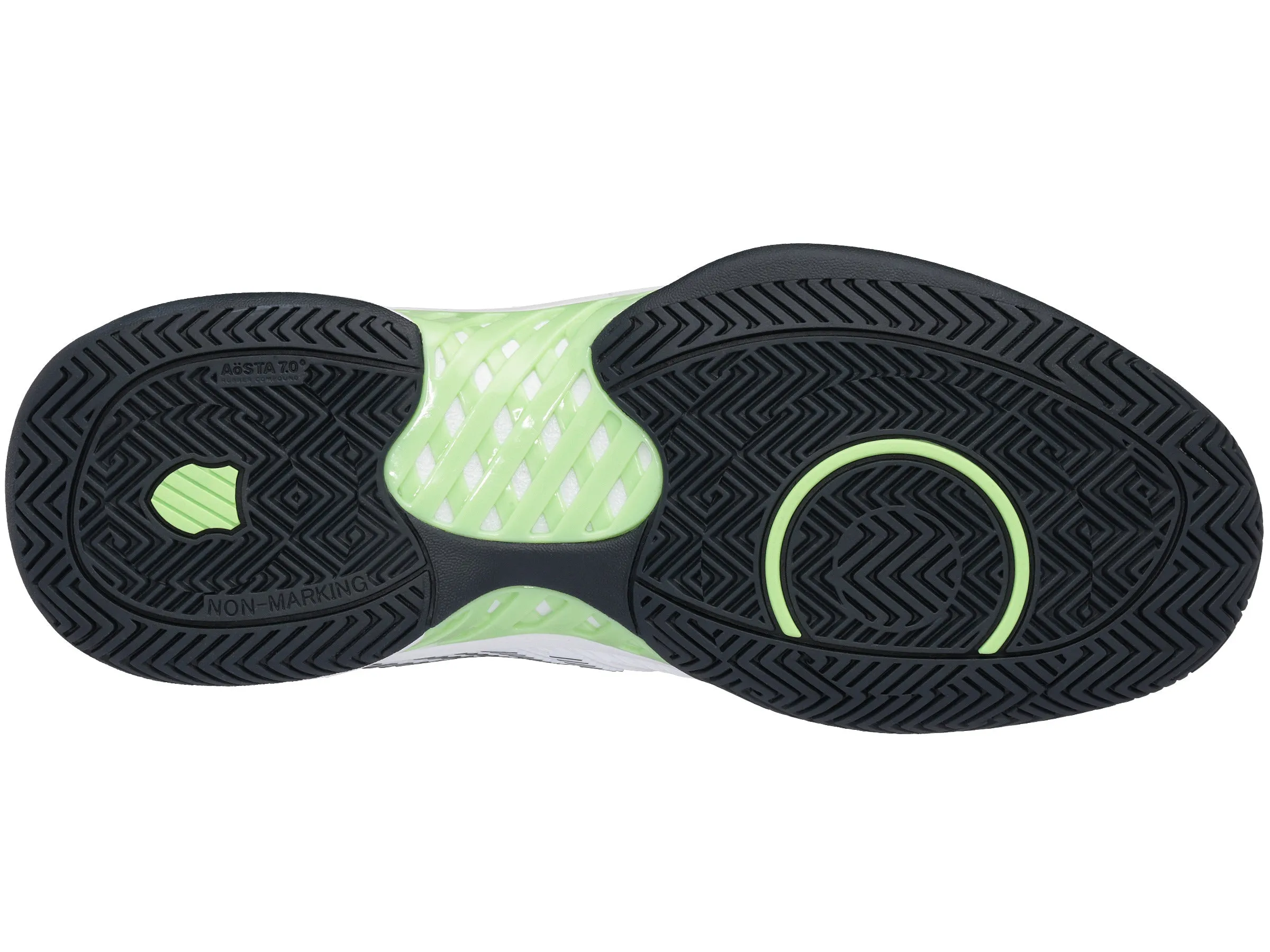 06613-115-M | HYPERCOURT EXPRESS 2 | WHITE/BLUE GRAPHITE/SOFT NEON GREEN