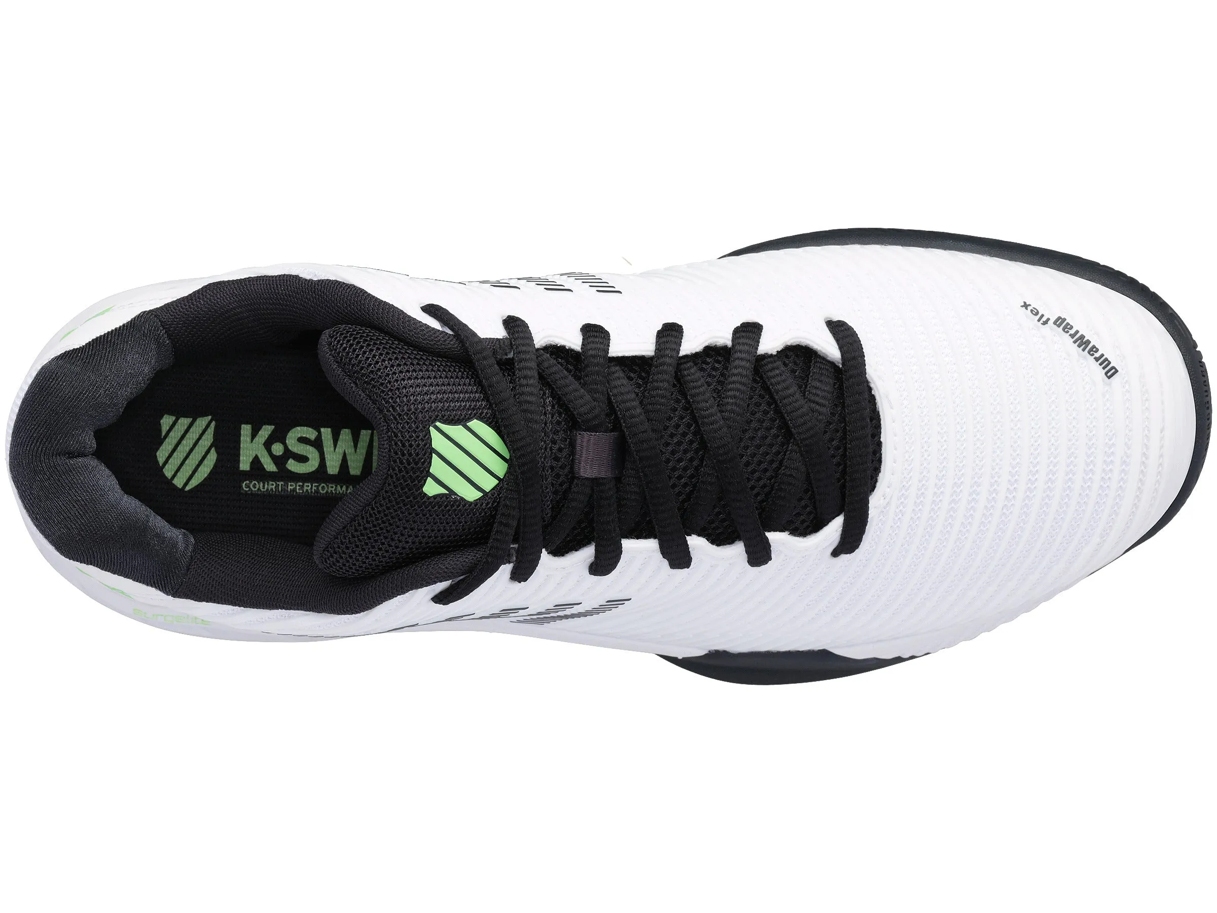 06613-115-M | HYPERCOURT EXPRESS 2 | WHITE/BLUE GRAPHITE/SOFT NEON GREEN