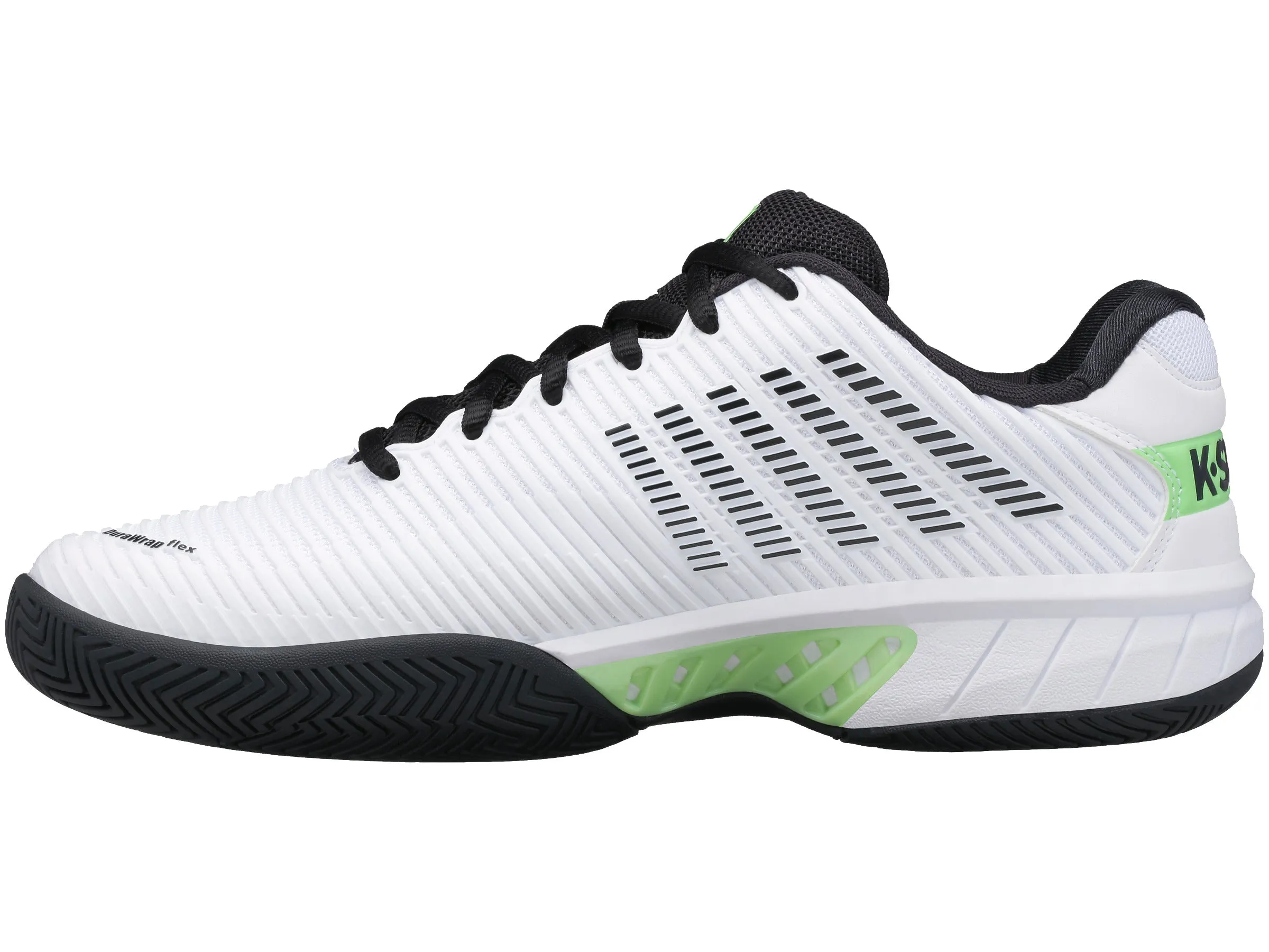 06613-115-M | HYPERCOURT EXPRESS 2 | WHITE/BLUE GRAPHITE/SOFT NEON GREEN