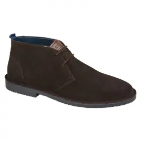 2 Eyelet Real Suede Dark Brown Desert Boots