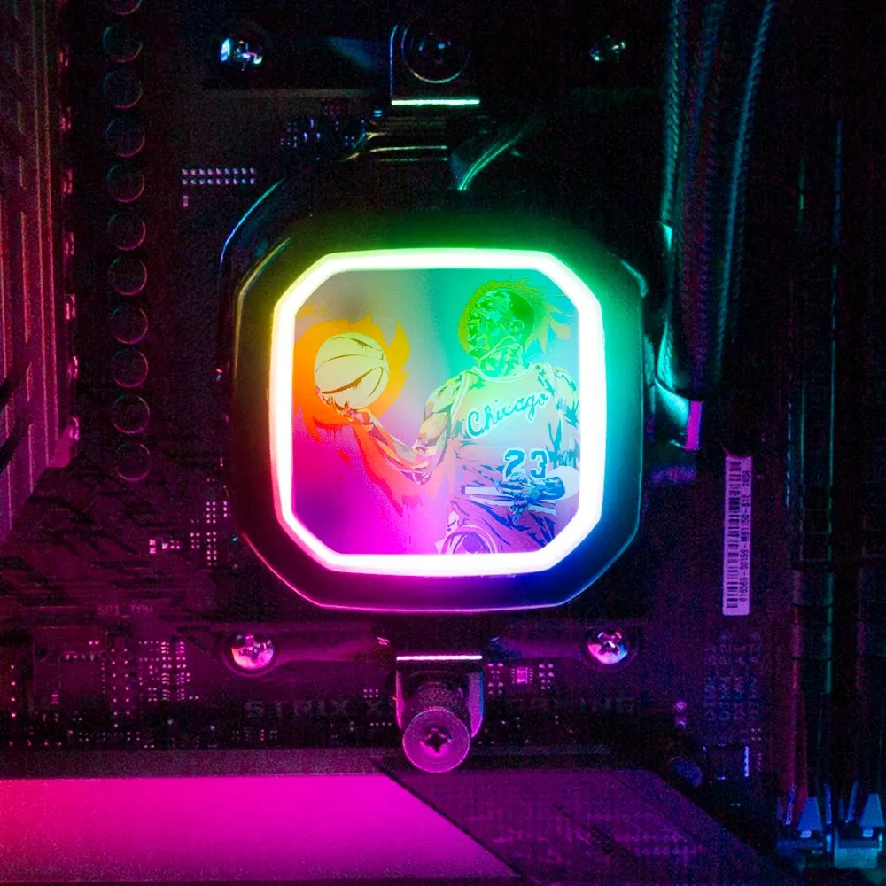 Basketball MVP AIO Cover for Corsair RGB Hydro Platinum and Pro Series (H100i, H115i, H150i, H100X, XT, X, SE, H60)