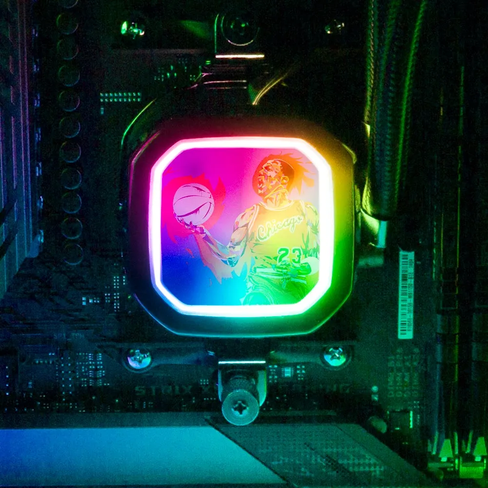 Basketball MVP AIO Cover for Corsair RGB Hydro Platinum and Pro Series (H100i, H115i, H150i, H100X, XT, X, SE, H60)
