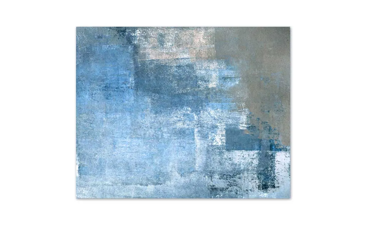 Blue and Grey Abstract | Canvas Wall Art Print