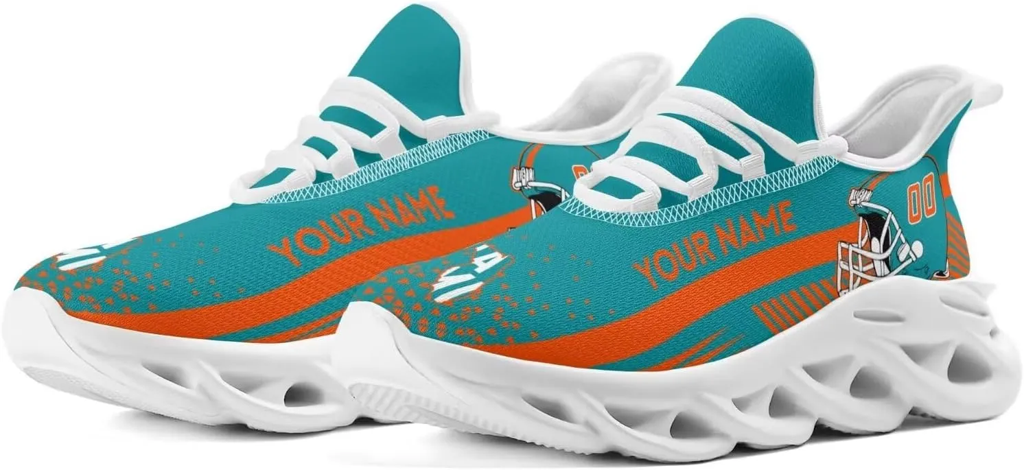 Custom Football Flex Sneakers,Lightweight Breathable Casual Sports Shoes,Training Shoes for Men Women Football Fans Gifts