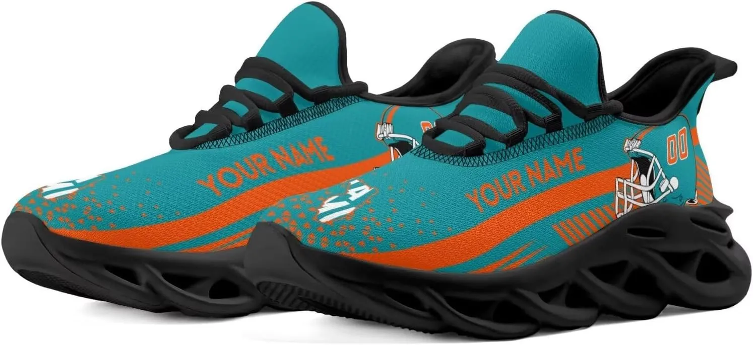 Custom Football Flex Sneakers,Lightweight Breathable Casual Sports Shoes,Training Shoes for Men Women Football Fans Gifts