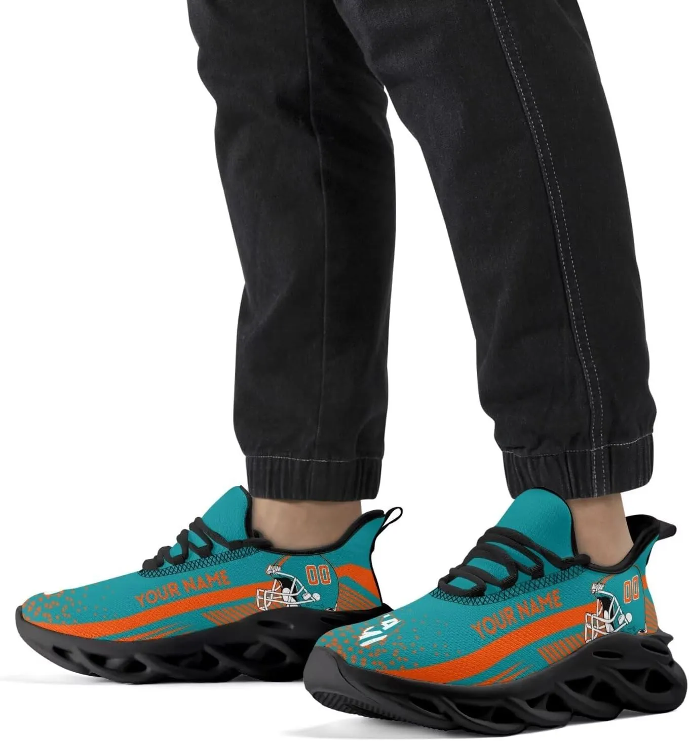 Custom Football Flex Sneakers,Lightweight Breathable Casual Sports Shoes,Training Shoes for Men Women Football Fans Gifts