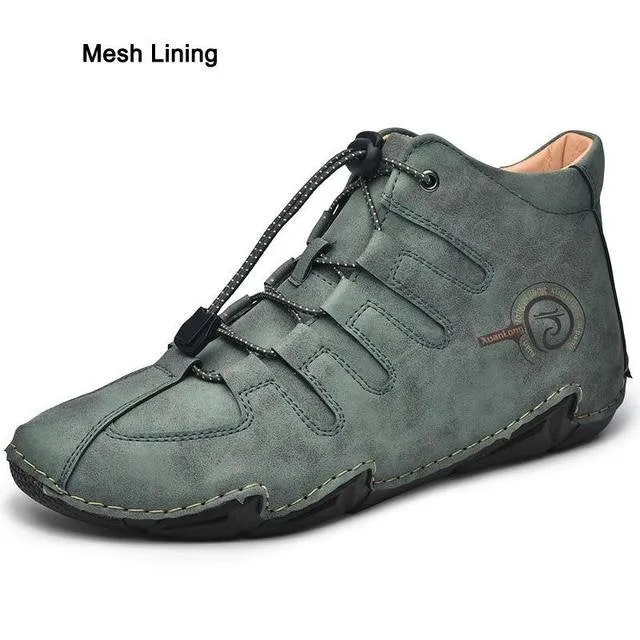 Cuzcare Men Orthopedic Shoes Retro Warm Ankle Boots