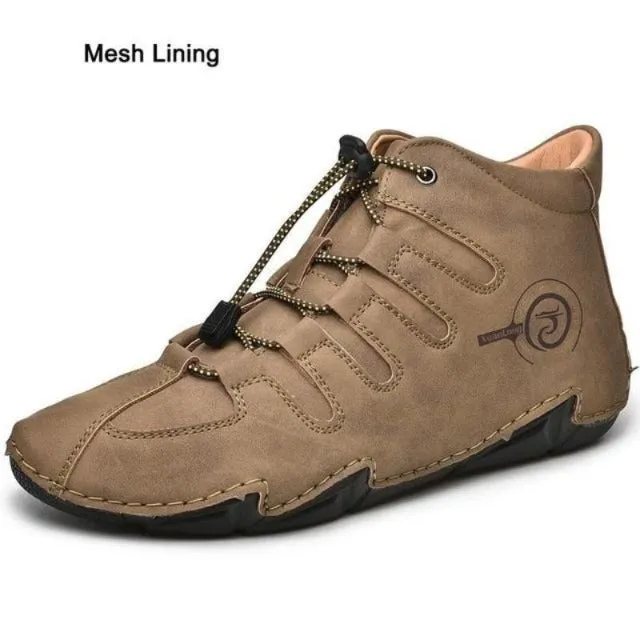Cuzcare Men Orthopedic Shoes Retro Warm Ankle Boots