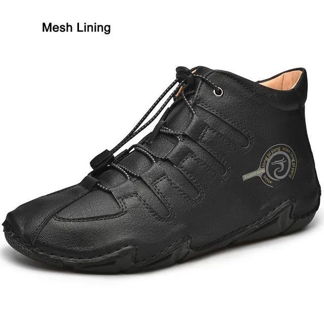 Cuzcare Men Orthopedic Shoes Retro Warm Ankle Boots