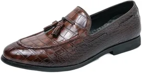 Dress Shoes Man Business Spring Autumn Leather Casual Office Social Shoe Slip On Men's Loafers with Tassel Casual Business Chaussures