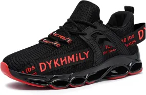 DYKHMATE Steel Toe Wide Shoes for Men Women Lightweight Safety Sneakers Fashion Work Shoes Comfortable Breathable Safety Toe Slip on Tennis Shoes