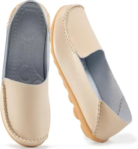 Ecetana Loafers for Women Penny Shoes Comfortable Slip On Casual Womens Loafers Fashion Moccasins Lightweight Round Toe Driving Flats Boat Shoes
