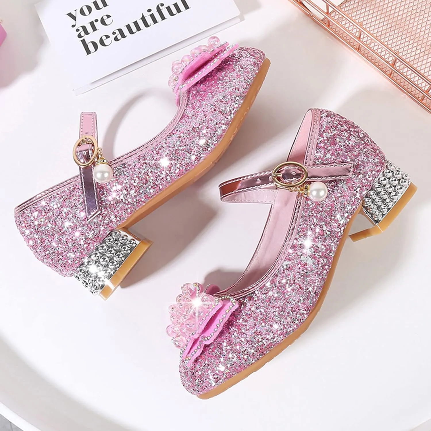 Girls Sandals Slide Toddler Little Kid Girls Dress Pumps Glitter Sequins Kids Shoes Girls Sandals Size 12