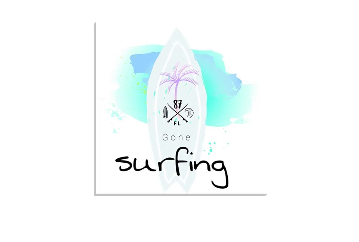 Gone Surfing  | Beach Wall Art Print