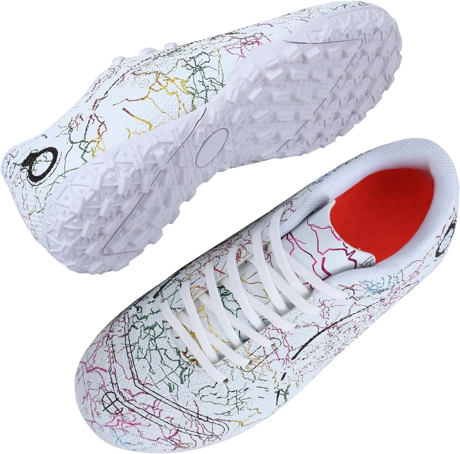 Kids Soccer Boys Girls Turf Soccer Shoes Indoor Outdoor Soccer Youth Trainning Shoes Breathable Casual Athletic Football Shoes