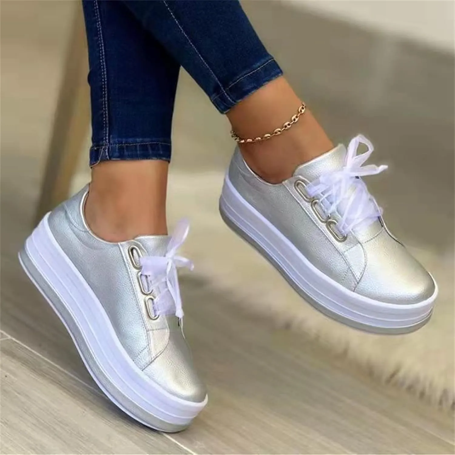 Ladmiple Sneakers For Women Slip On Shoes Fashion Comfortable Dressy Casual Summer Low Top Walking Flats Loafers