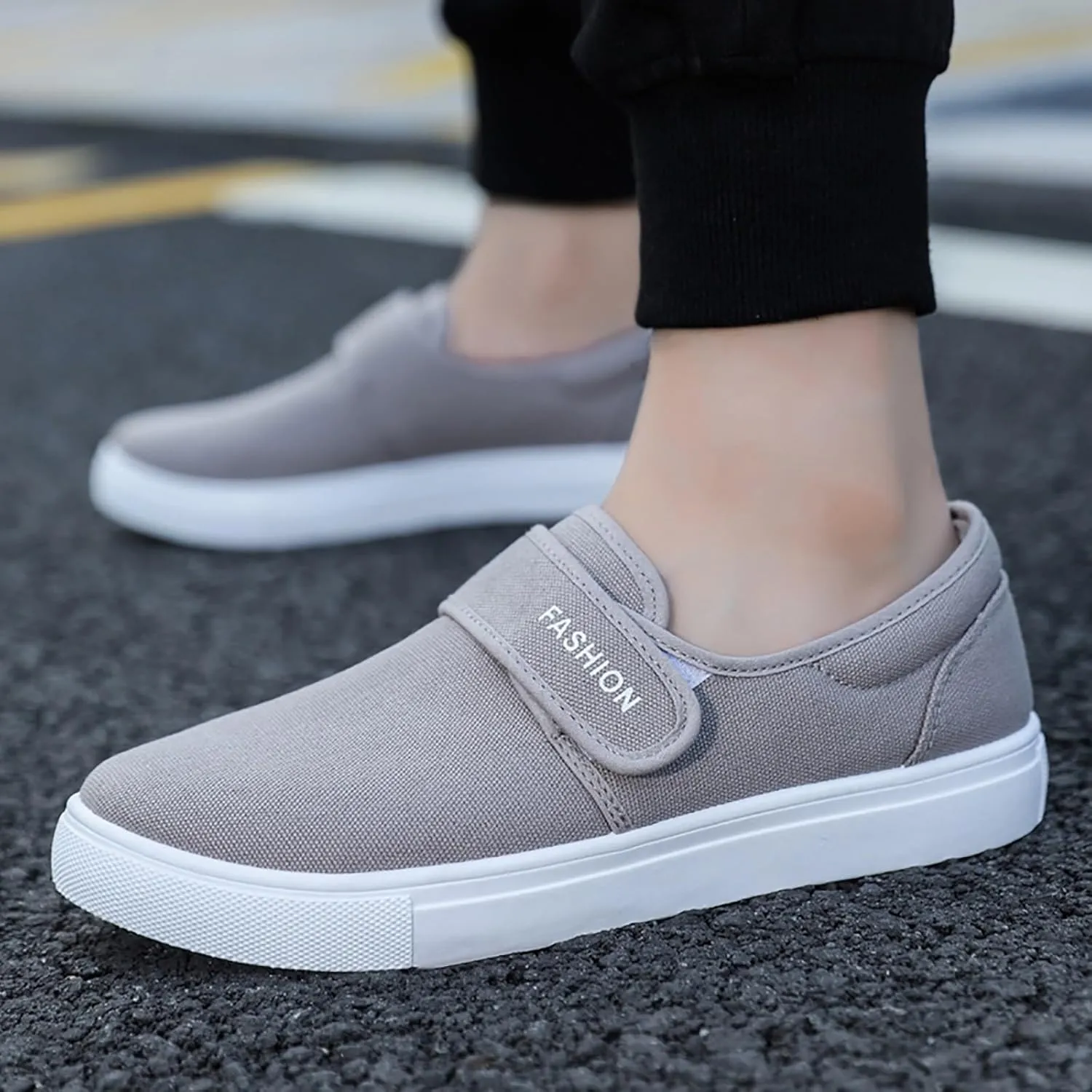 Light-Weight Mens Loafers & Slip-Ons Canvas for Men Low Top Walking Shoes Fashion Casual Shoes