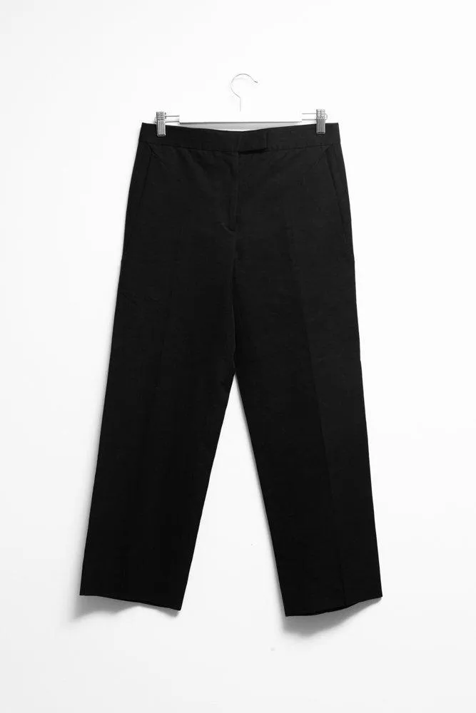MAISON MARTIN MARGIELA BLACK CROPPED PANTS