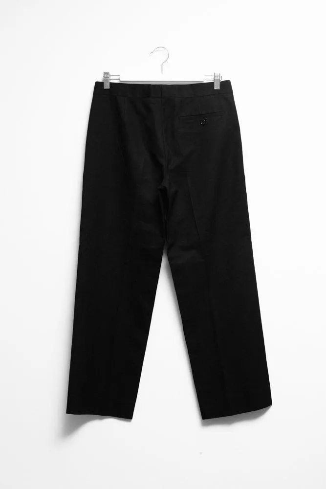 MAISON MARTIN MARGIELA BLACK CROPPED PANTS