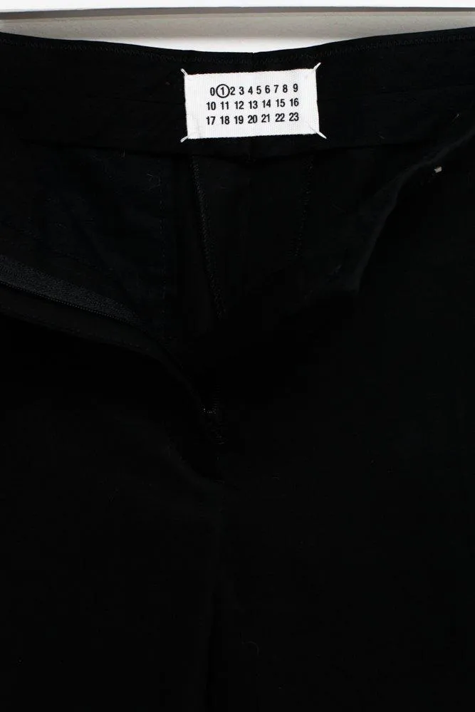 MAISON MARTIN MARGIELA BLACK CROPPED PANTS