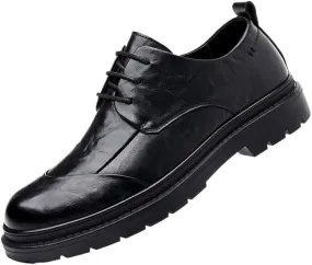 Mens Derby Shoes Leather Modern Leather Business Casual Scale Pattern Comfort Formal Shoes Fashion Breathable Prom Business Wedding Dress Shoes Wedding(9)
