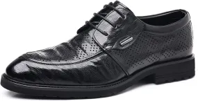 Men's Dress Shoes Leather Shoes Soft Sole Breathable Mesh Business Casual Oxford Business Work Office Dress Shoes