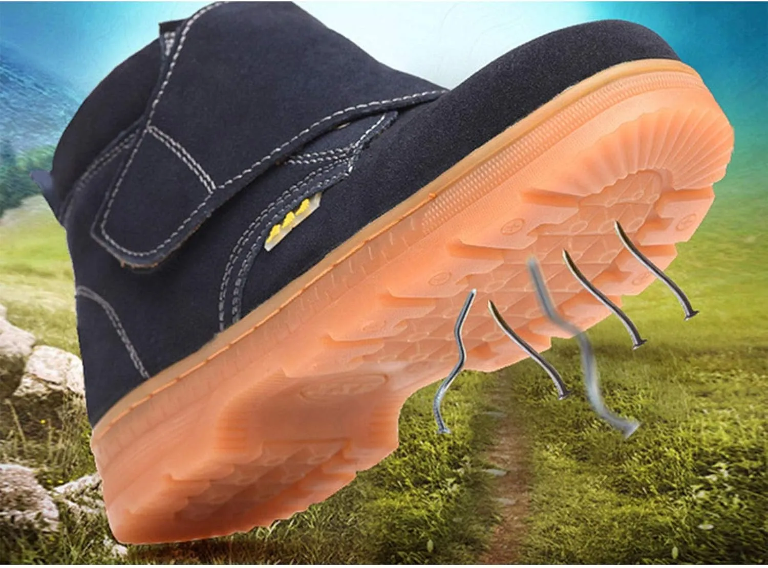 Mens Safety Trainers with Steel Toe Cap Breathable Safety Shoes for Women Lightweight Indistructable Construction (Color : Blue, Size : 10 US)