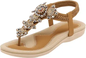 SBGMoSJ Slippers for Women Plantar Fasciitis Orthopedic Wedges for Women Comfortable Wedges for Women Soft High Heel Sandals for Women Comfortable Womens Flip Flops Gold Sandals Women