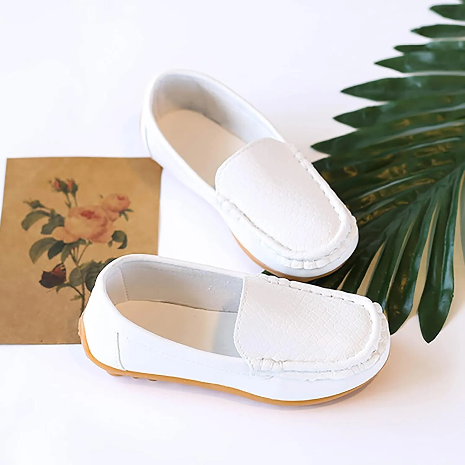 Size 5 Shoes for Girls Toddler Little Kid Boys Girls Soft Slip On Loafers Dress Flat Shoes Size 12 Boys Shoes