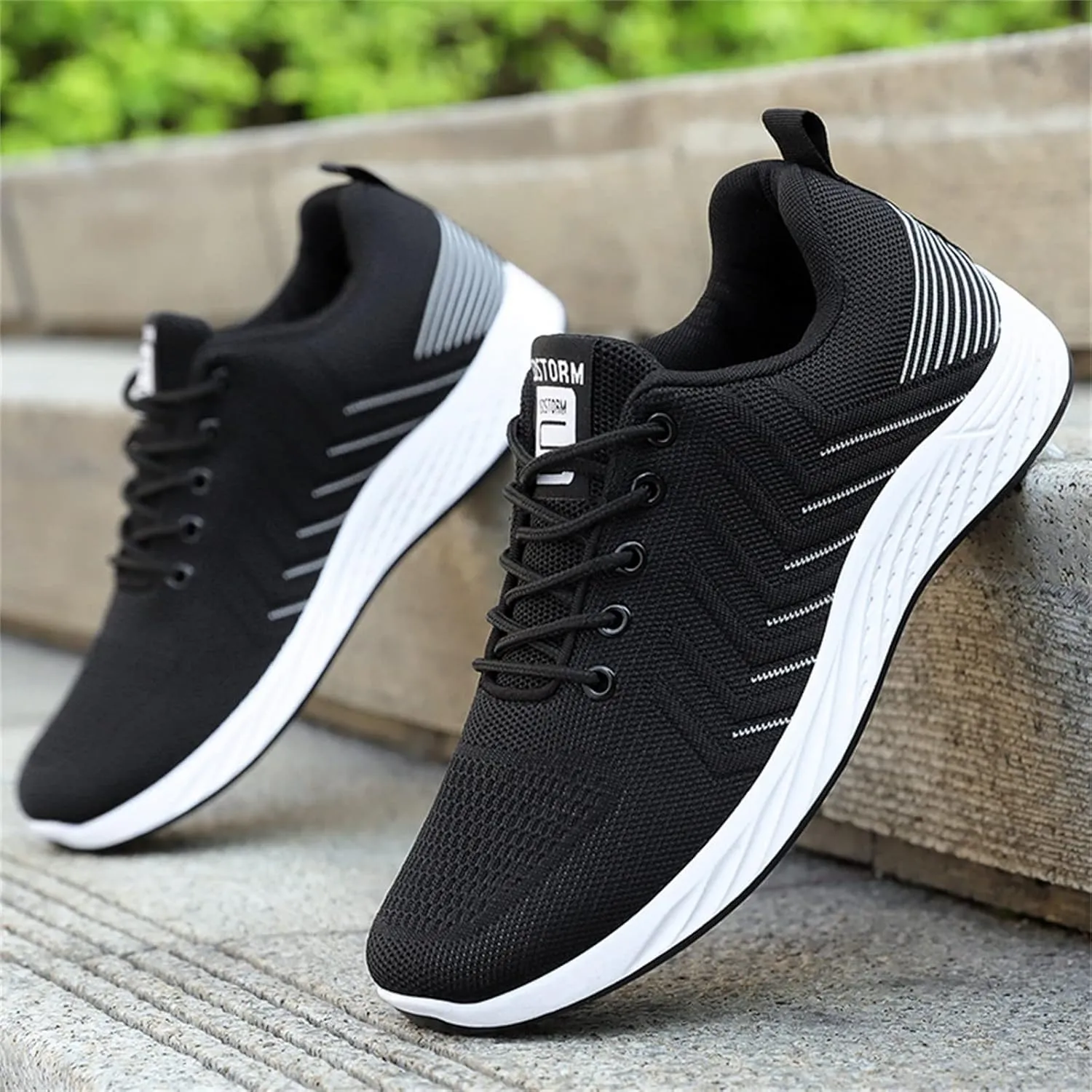 Slip On Mens Loafers & Slip-Ons Fashion Summer and Autumn Men Flat Mesh Breathable Solid Color Casual