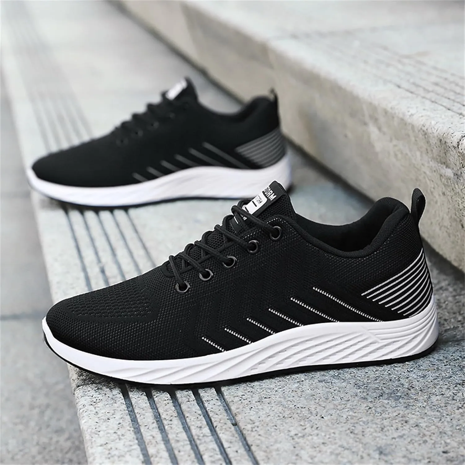 Slip On Mens Loafers & Slip-Ons Fashion Summer and Autumn Men Flat Mesh Breathable Solid Color Casual