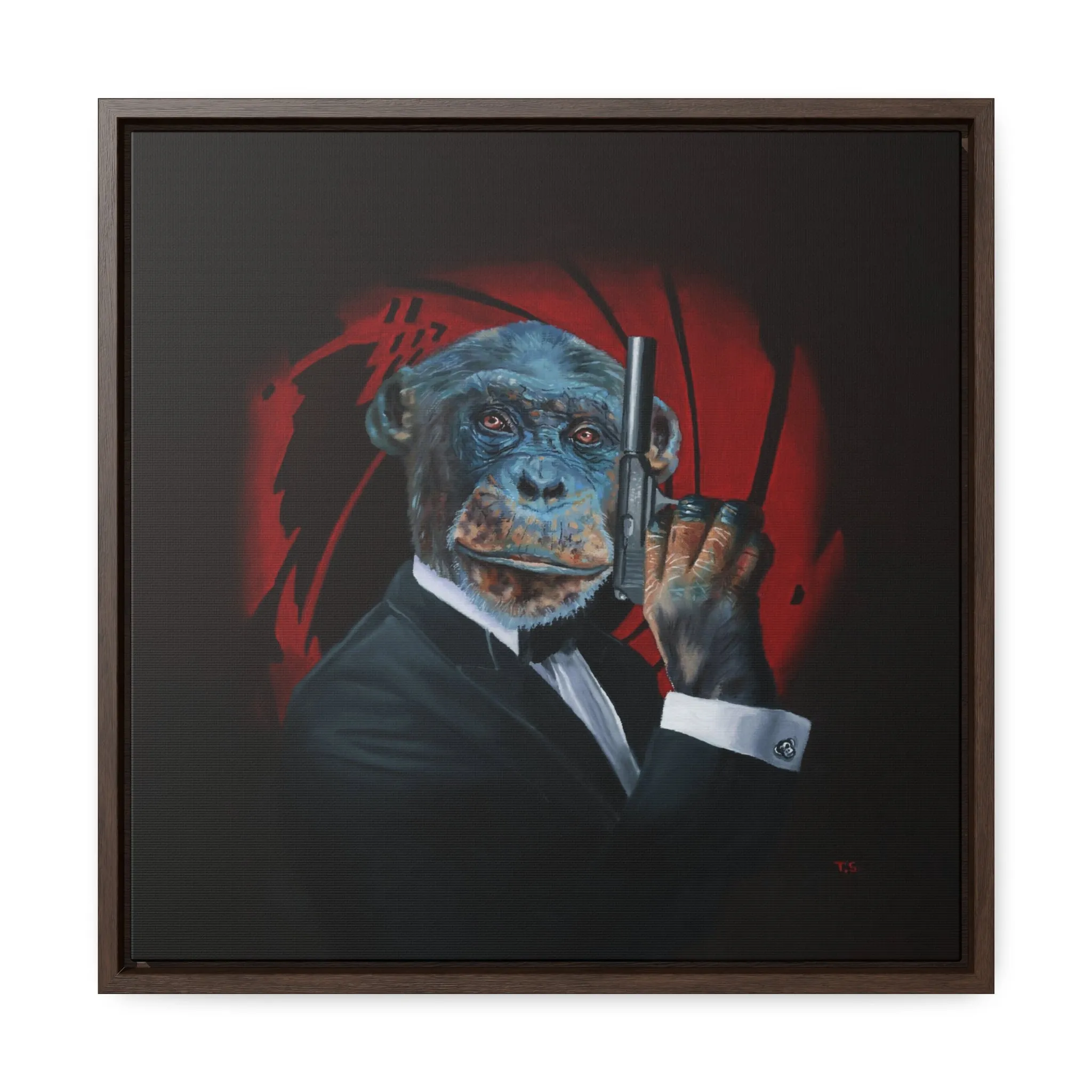 Tony South: "Shaken Not Stirred" - Framed Canvas Reproduction