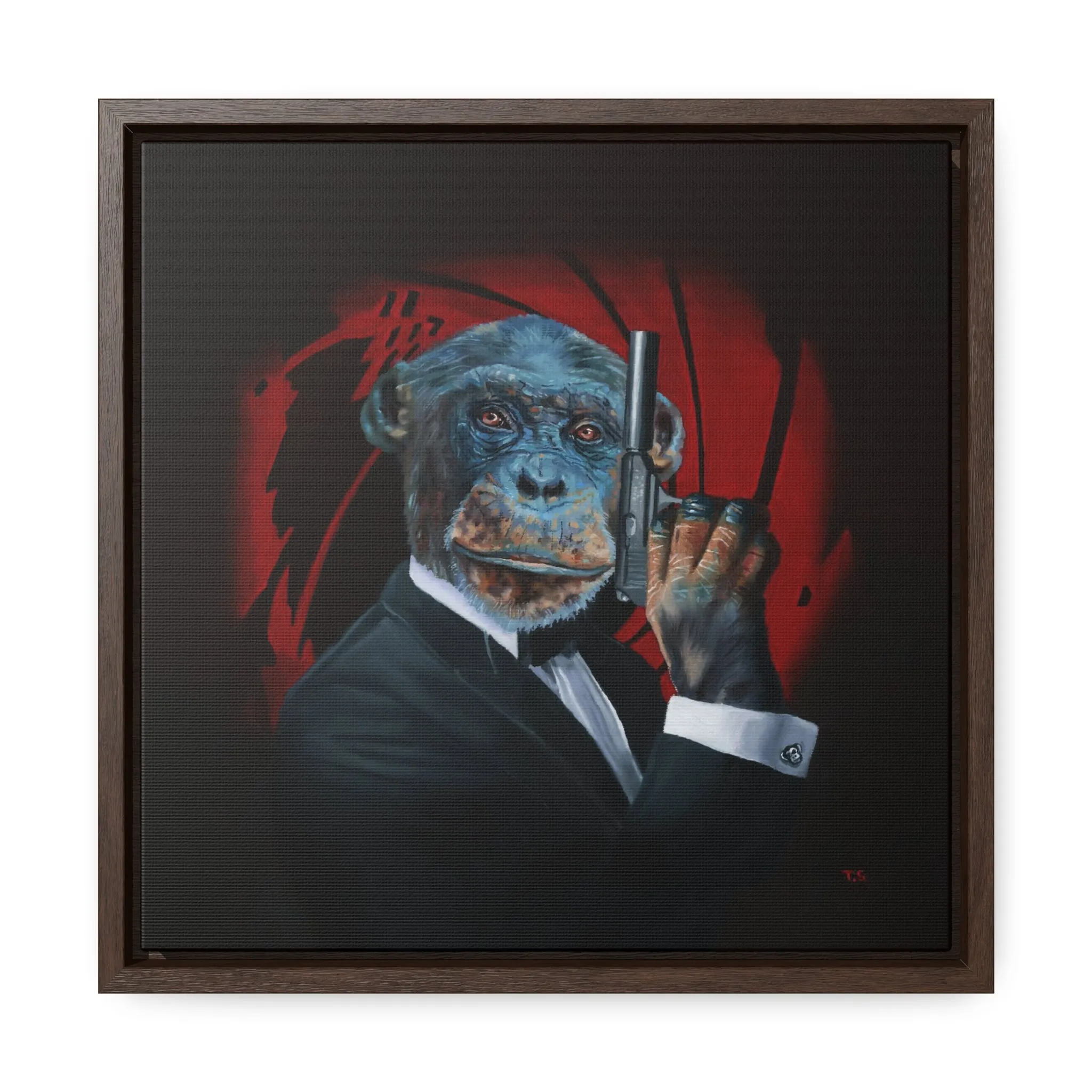 Tony South: "Shaken Not Stirred" - Framed Canvas Reproduction