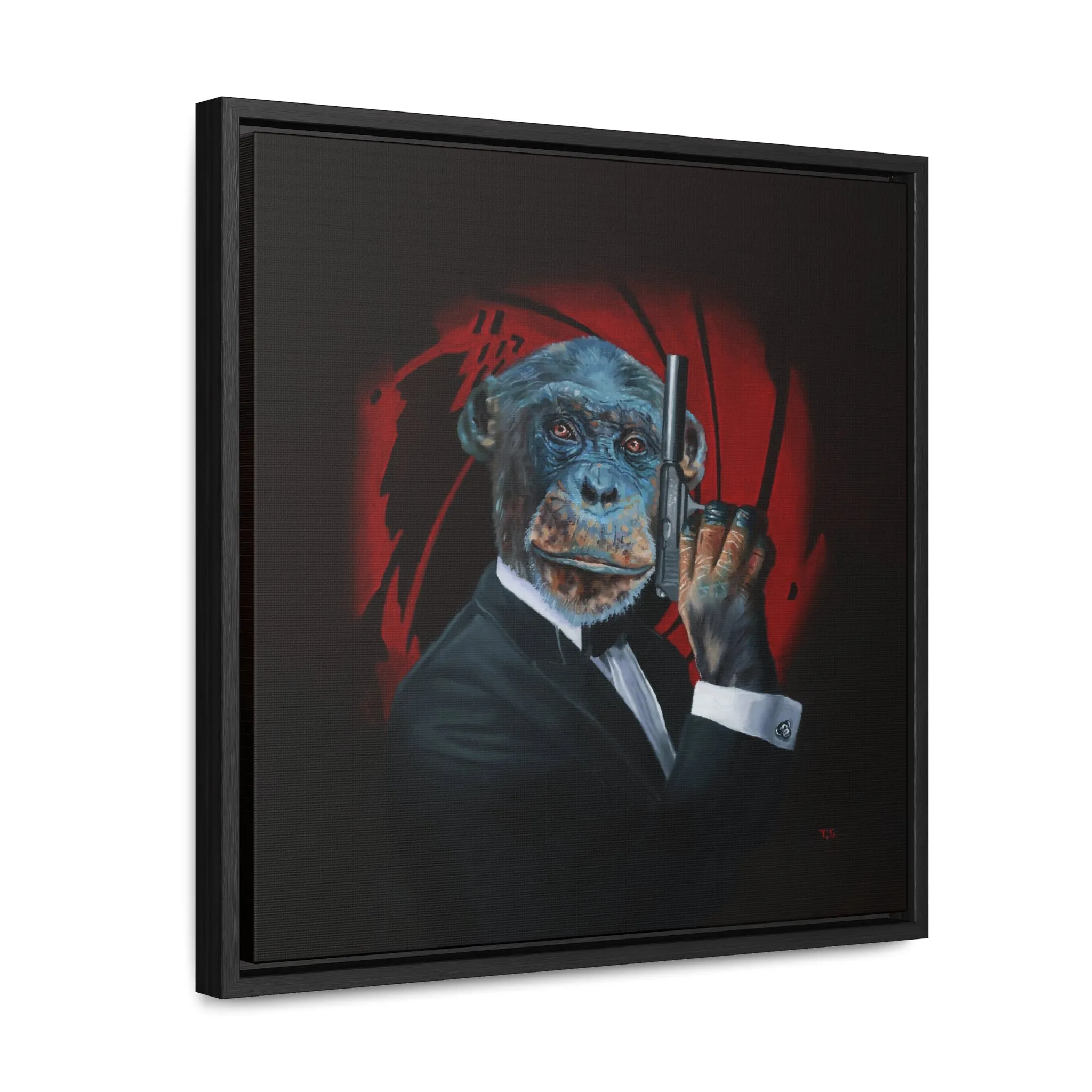 Tony South: "Shaken Not Stirred" - Framed Canvas Reproduction