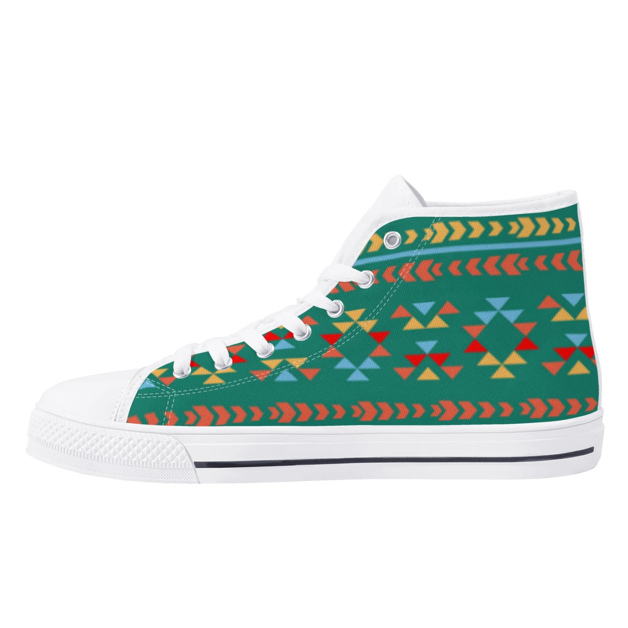 Women's High Top Canvas Shoes River Valley Southwestern Print