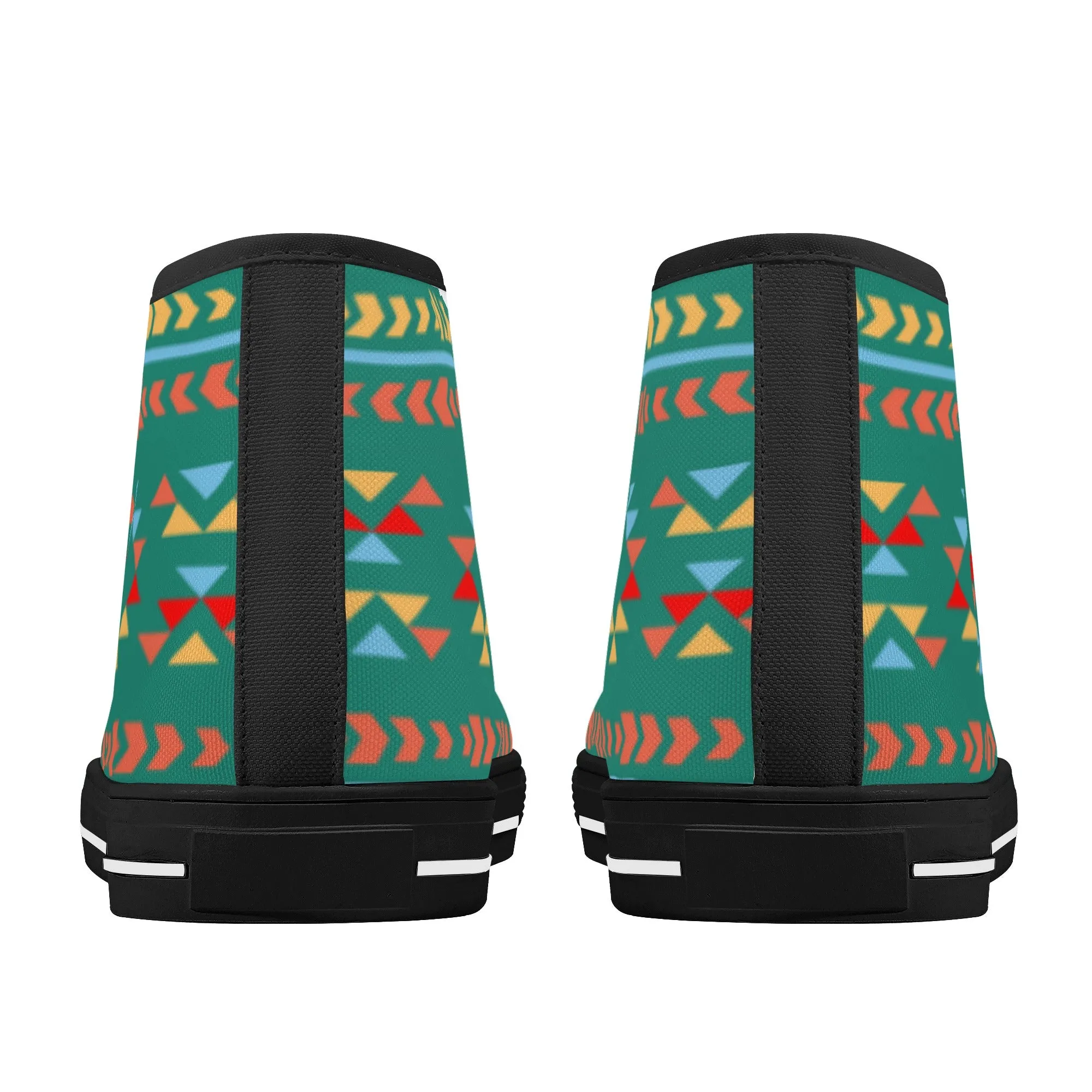 Women's High Top Canvas Shoes River Valley Southwestern Print