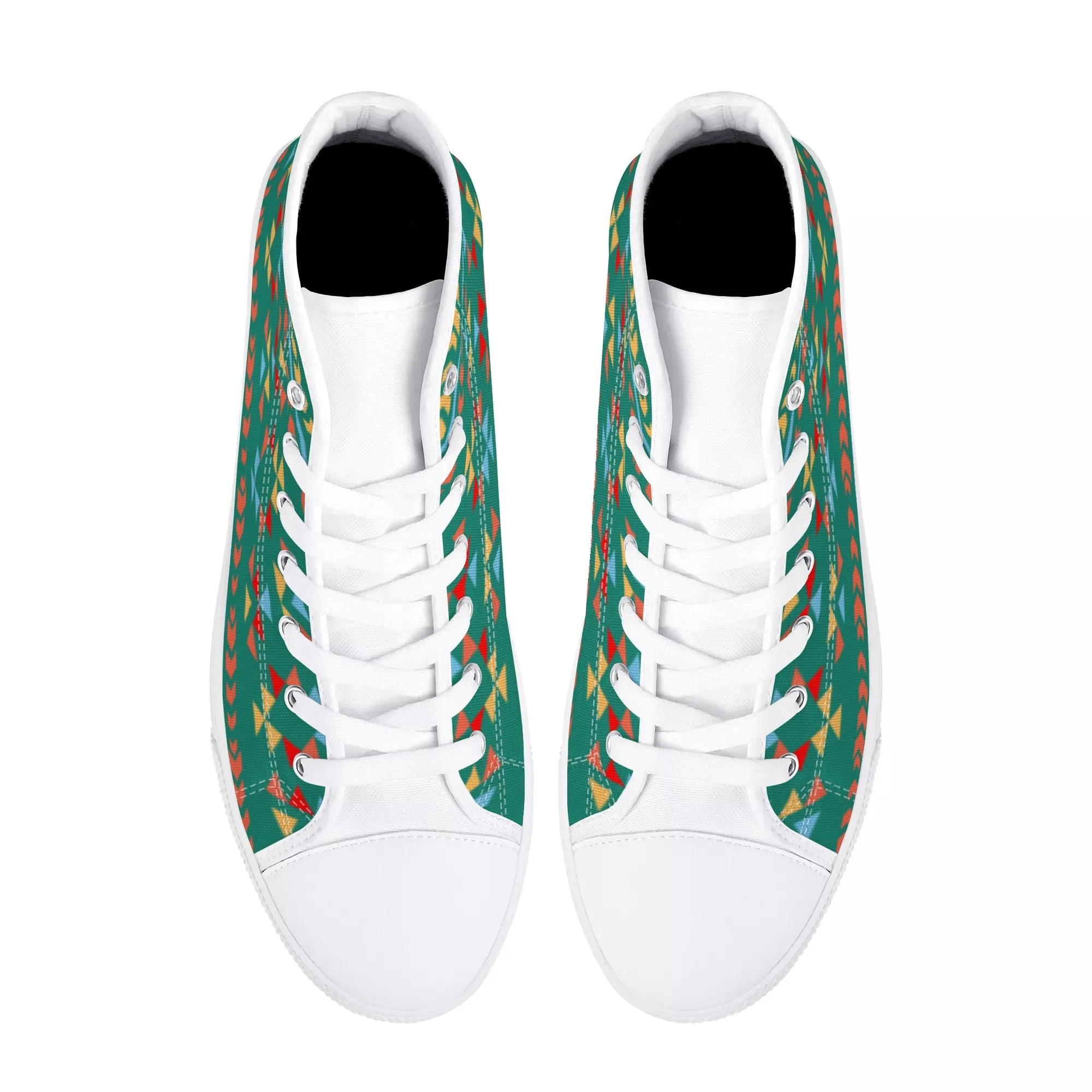 Women's High Top Canvas Shoes River Valley Southwestern Print