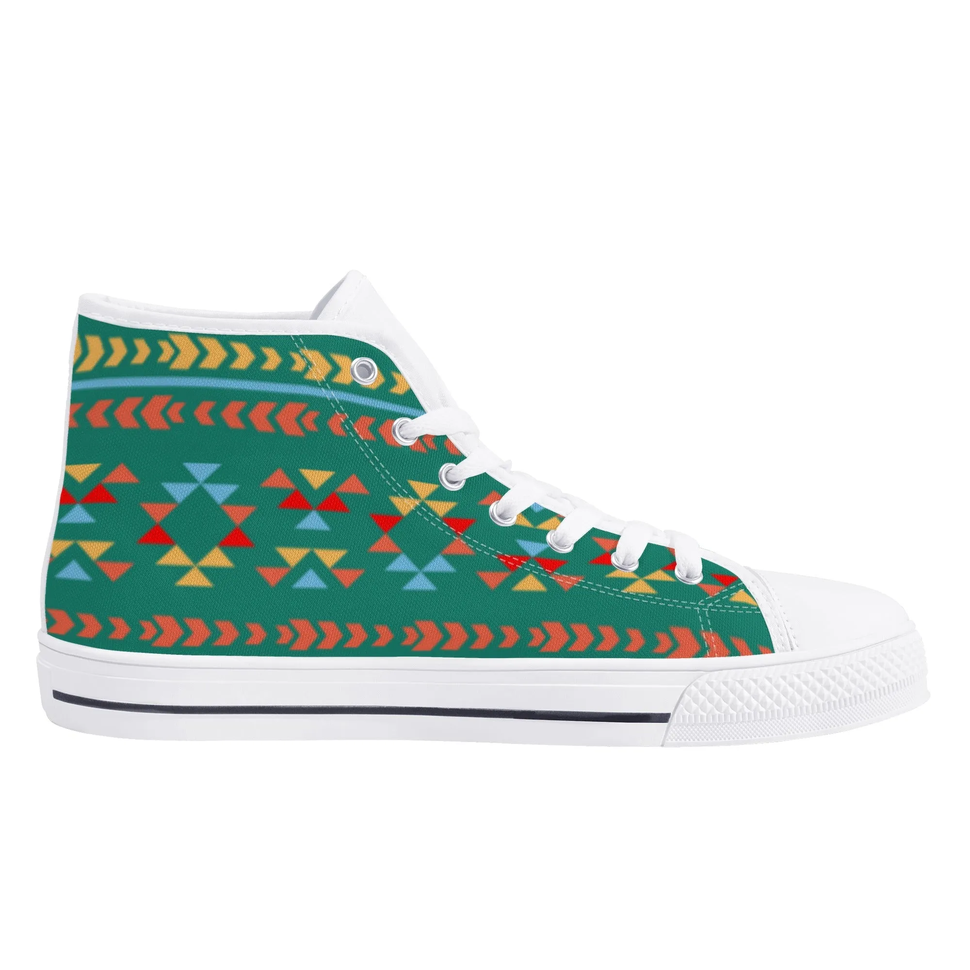 Women's High Top Canvas Shoes River Valley Southwestern Print