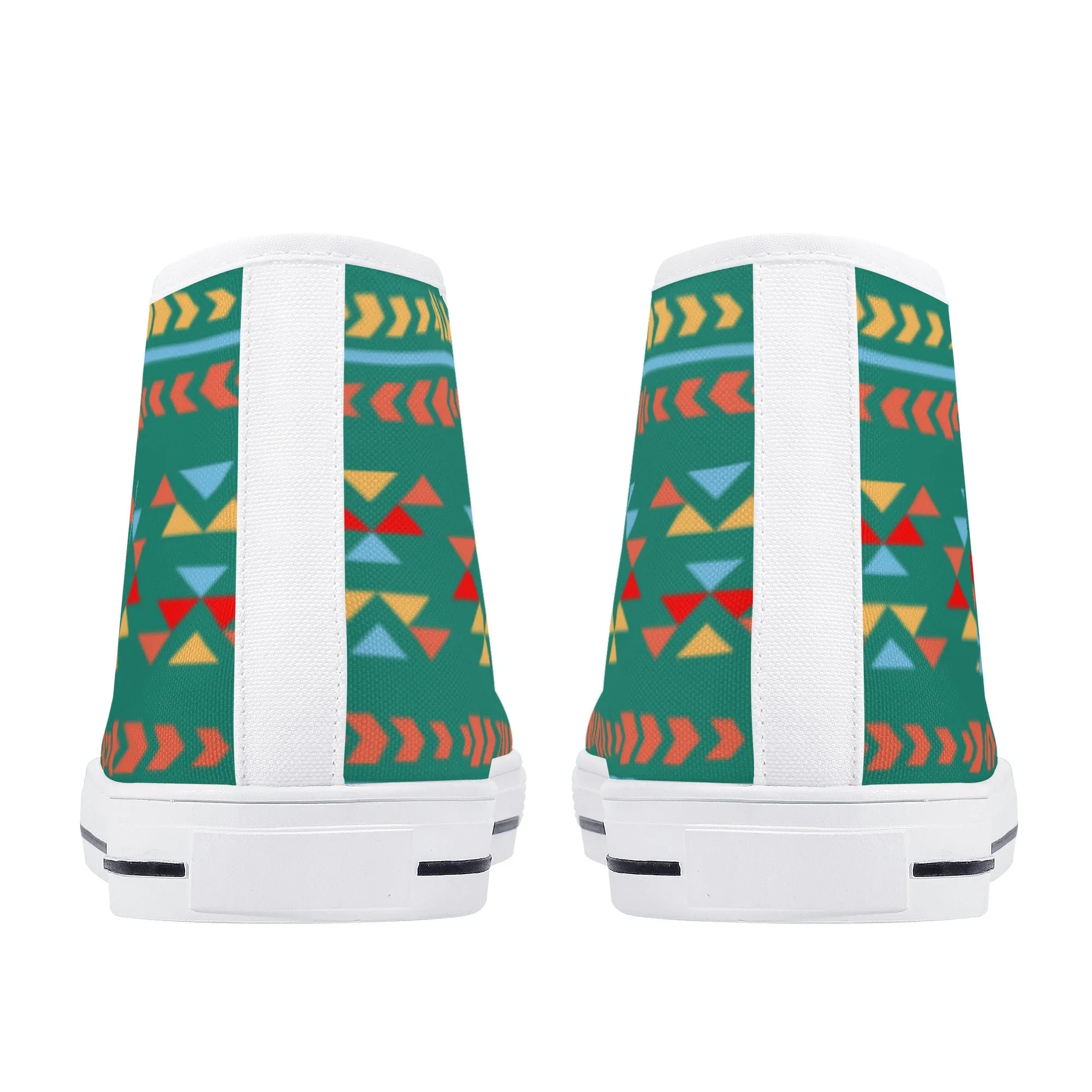 Women's High Top Canvas Shoes River Valley Southwestern Print