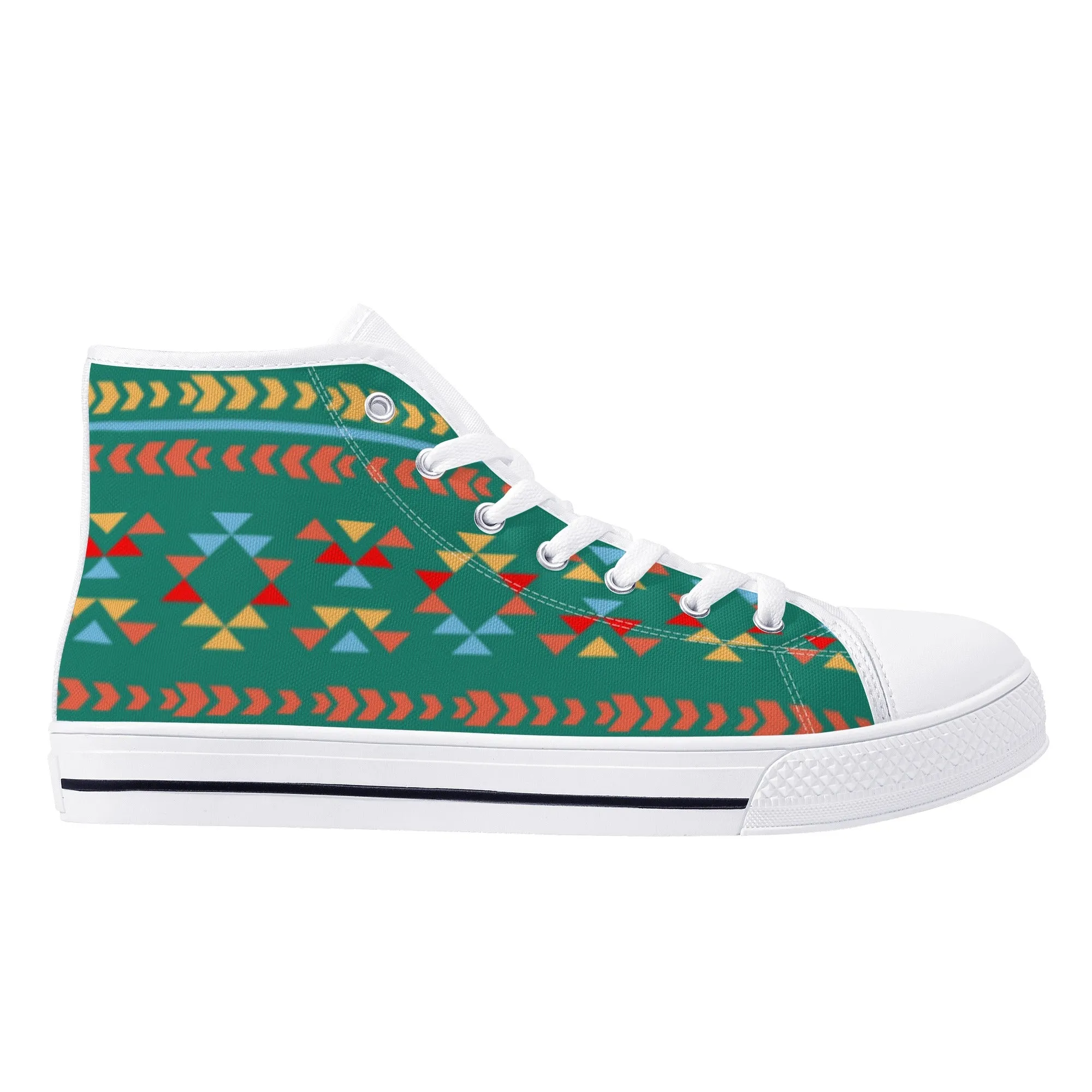 Women's High Top Canvas Shoes River Valley Southwestern Print