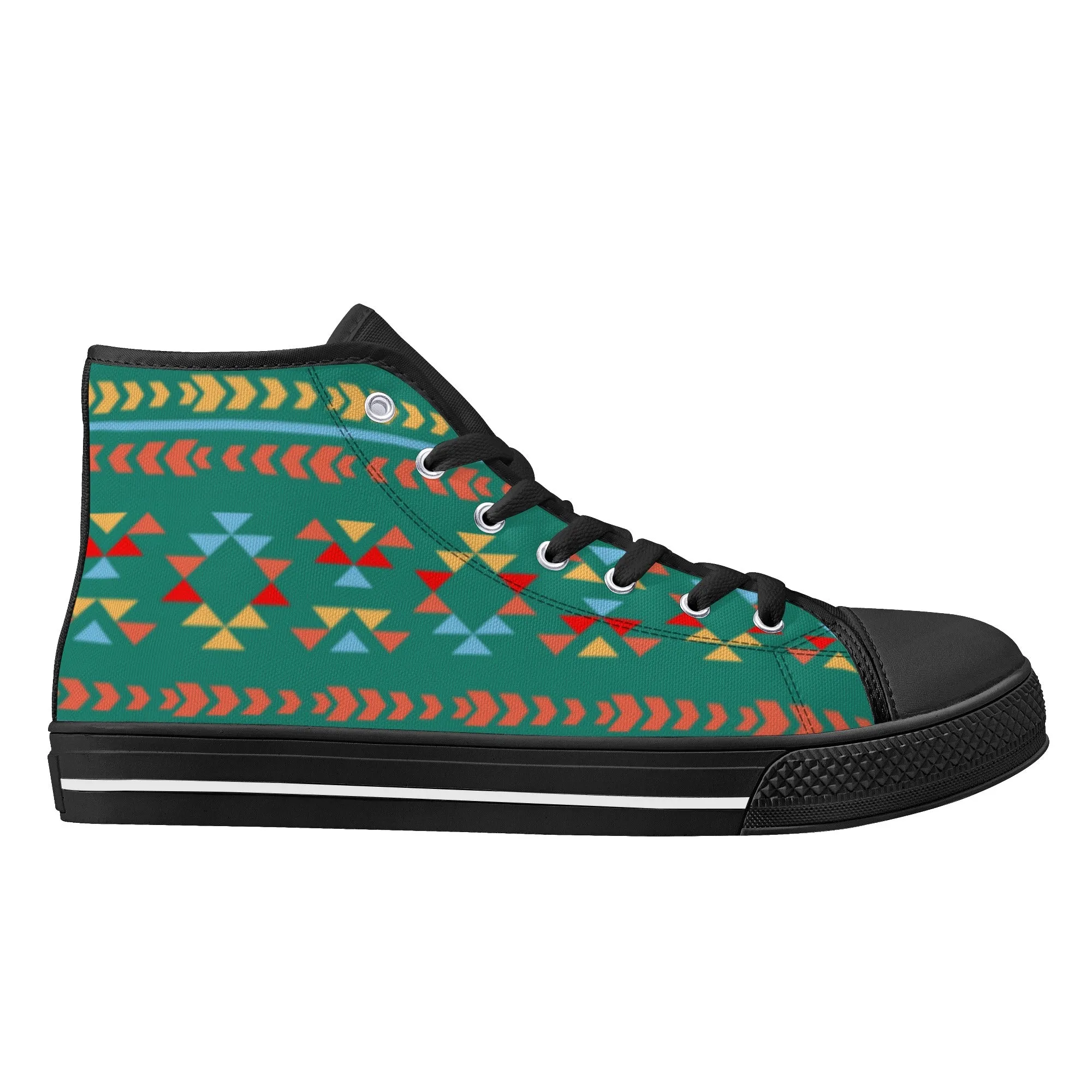 Women's High Top Canvas Shoes River Valley Southwestern Print