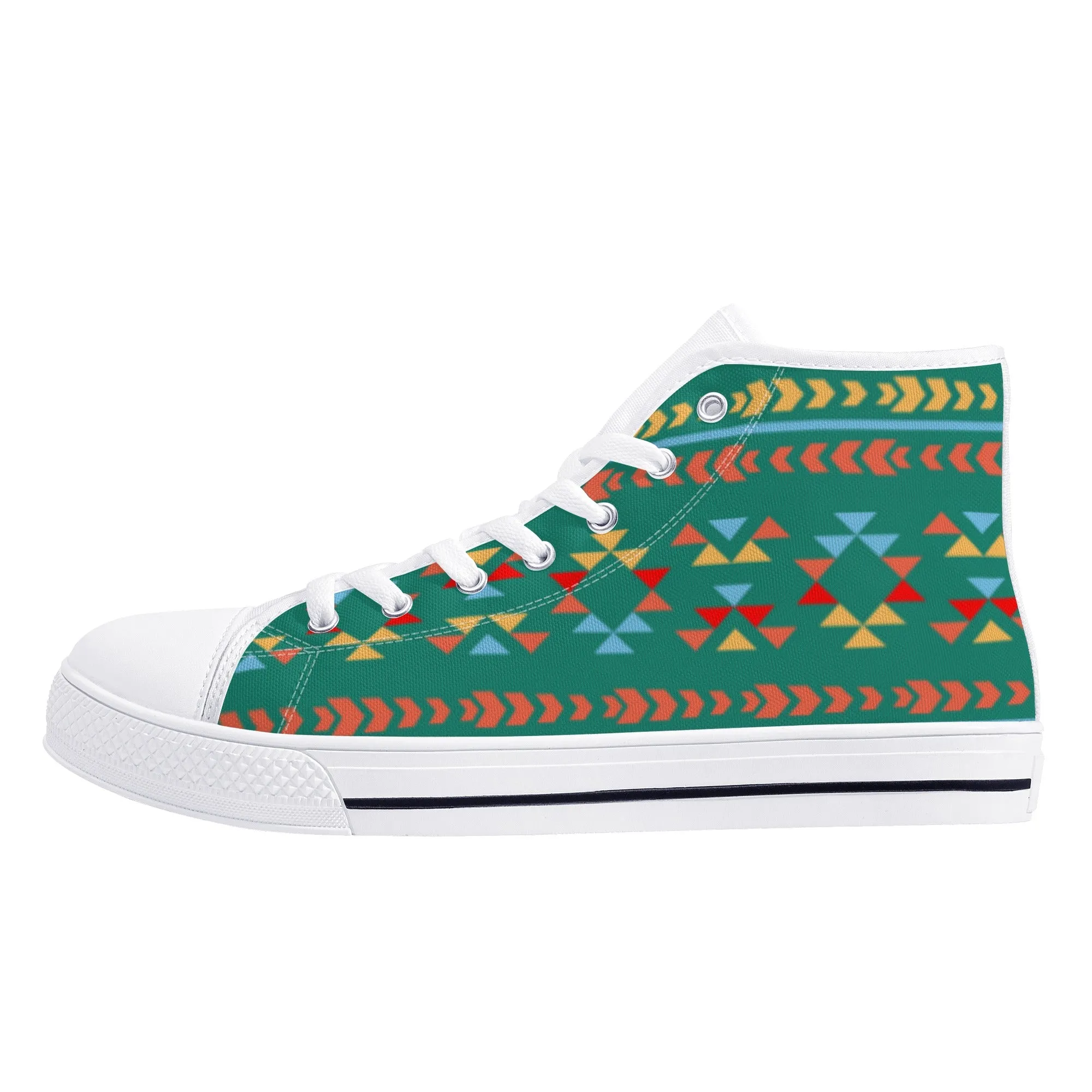Women's High Top Canvas Shoes River Valley Southwestern Print
