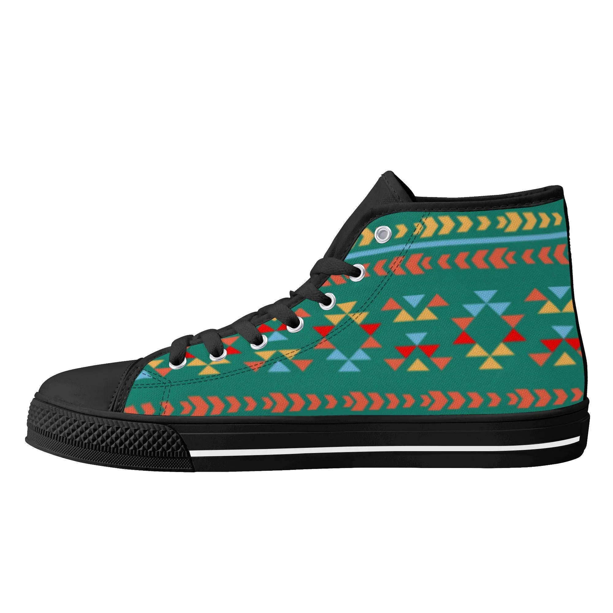 Women's High Top Canvas Shoes River Valley Southwestern Print