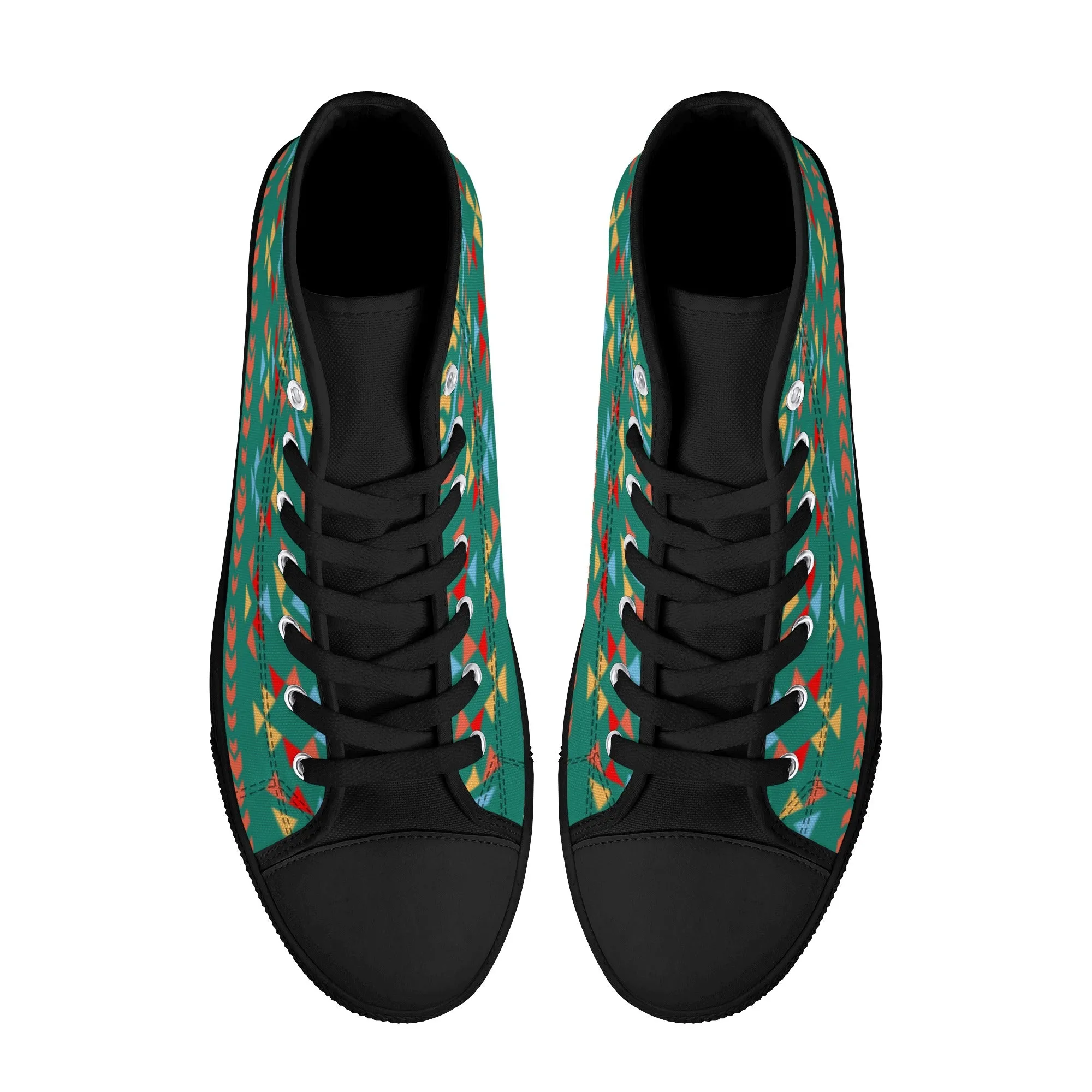 Women's High Top Canvas Shoes River Valley Southwestern Print