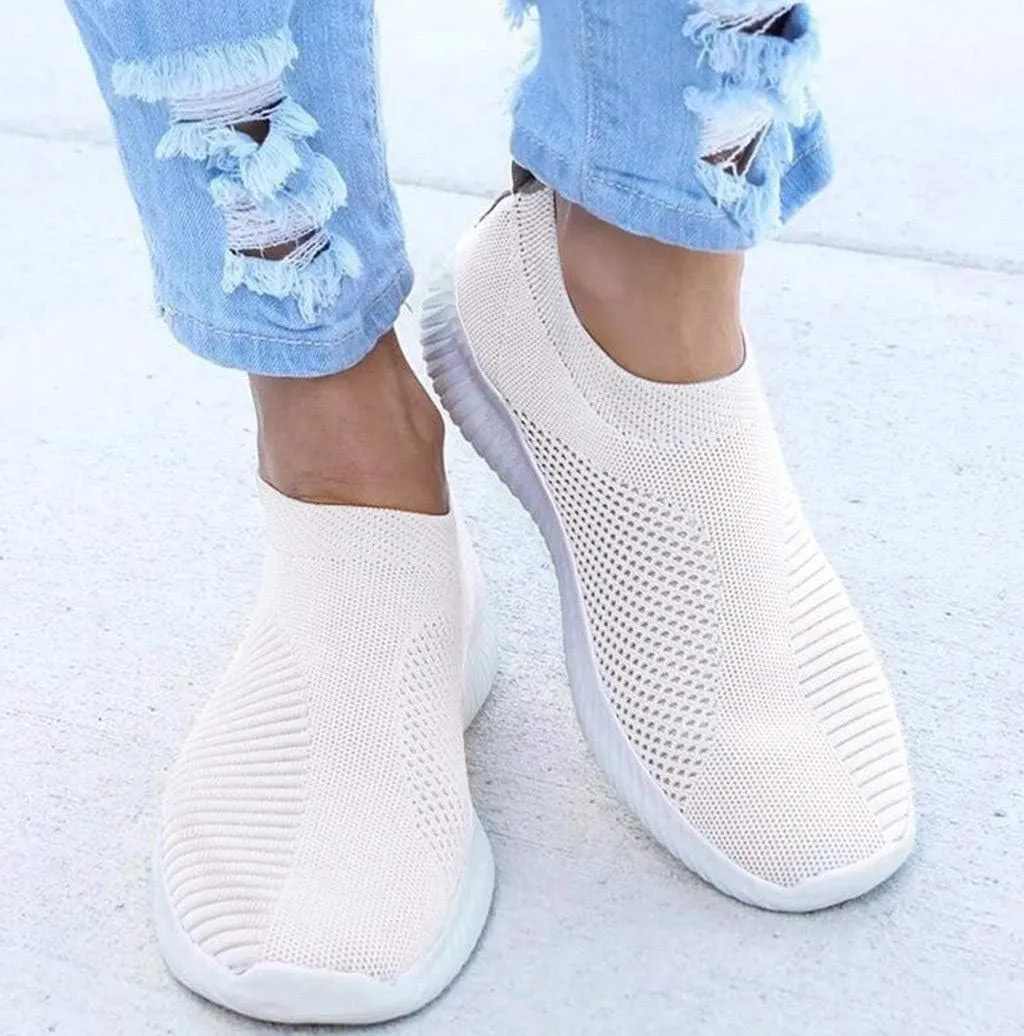 Womens Ladies Walking Running Shoes Slip On Lightweight Mens Dress Shoes Food Service Casual Dress Shoes Women Shoes Sneakers Tennis Shoe White Loafers