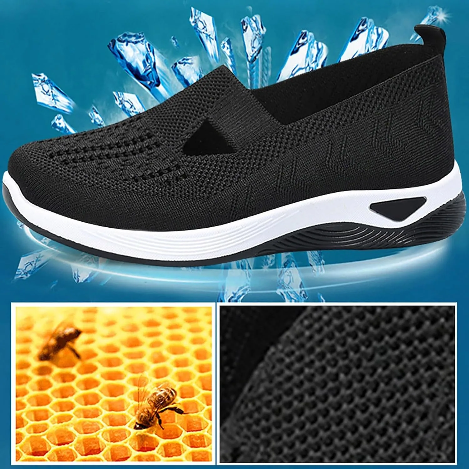 Women's Woven Orthopedic Breathable Soft Shoes Tennis Shoes Womens Dressy Women's Casual Shoes Slip On Sneakers Platform Tennis Shoe Trainers Shoe