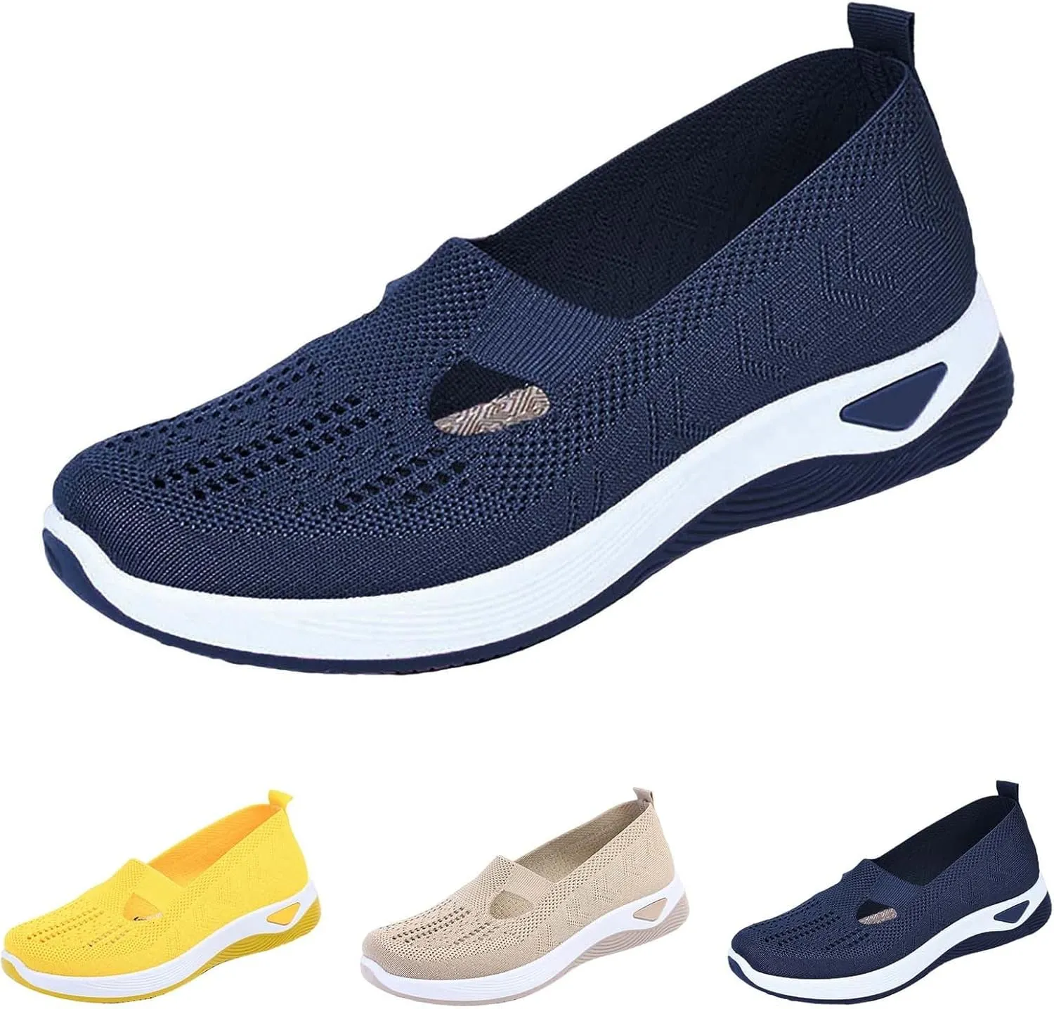 Women's Woven Orthopedic Breathable Soft Shoes Tennis Shoes Womens Dressy Women's Casual Shoes Slip On Sneakers Platform Tennis Shoe Trainers Shoe